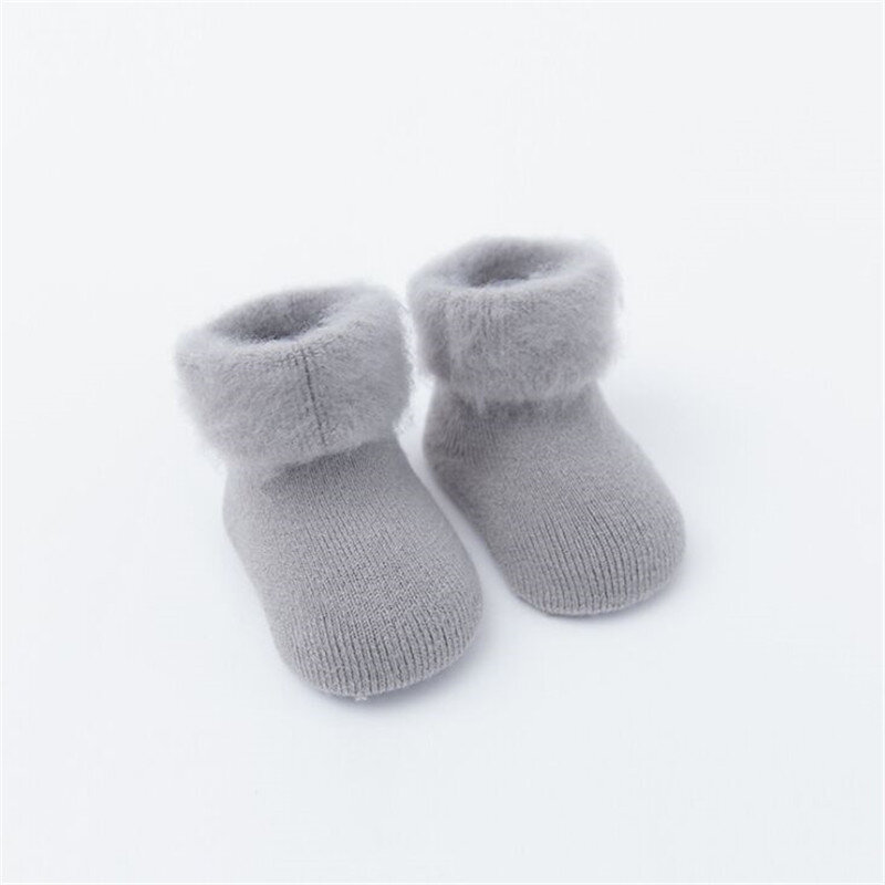 0-24 monat Winter Dick Terry Baby Socken Warme Neugeborenen Baumwolle Jungen Mädchen Nette Kleinkind Socken Baby Zubehör
