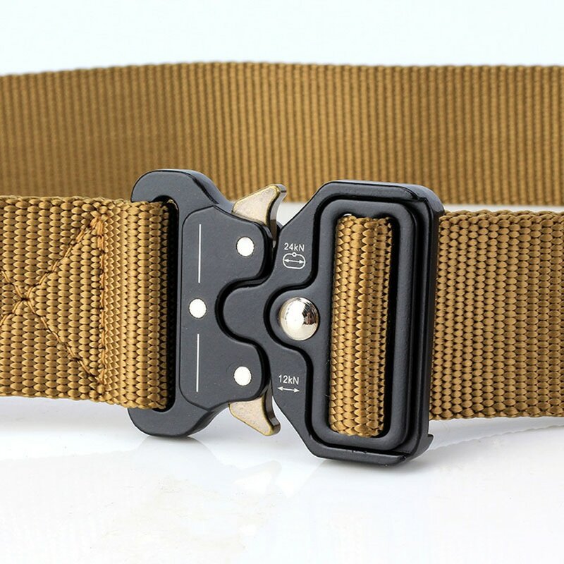 Outdoor Men 'S Belt sprzęt wojskowy metalowa klamra BeltNylon Fashion regulowany 3.8 wielofunkcyjny trening zewnętrzny pas