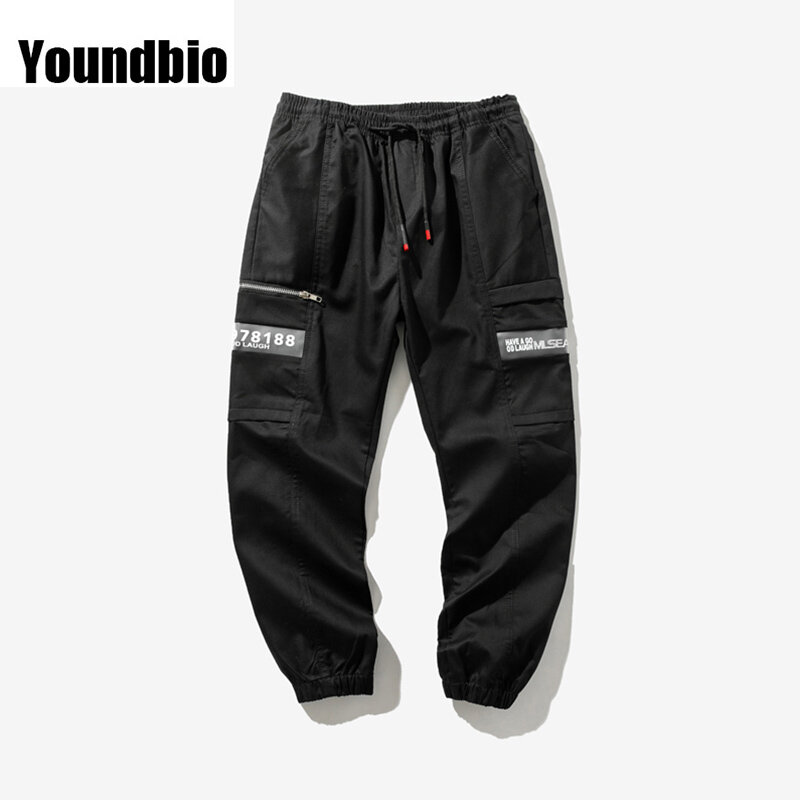 Summer New Overalls Men's Fashion Trousers Safari Style Loose Casual Large Size High-quality Sports Nine-point Pants Men 4XL