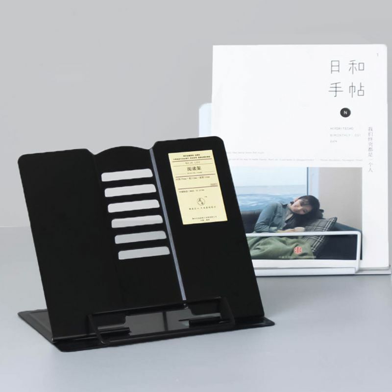 Soporte portátil de Metal para lectura de libros, estantería ajustable para documentos, envío directo