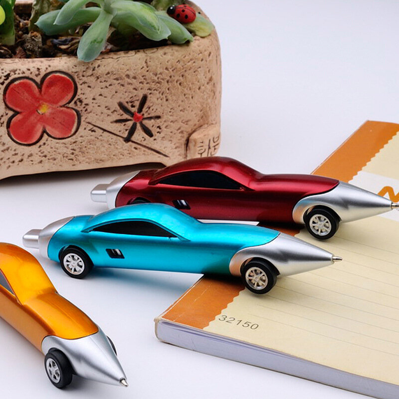 1PCS Lustige Neuheit Racing Auto Design Ball Stifte Tragbare Kreative Kugelschreiber Qualität für Kind Kinder Spielzeug Büro Schule liefert