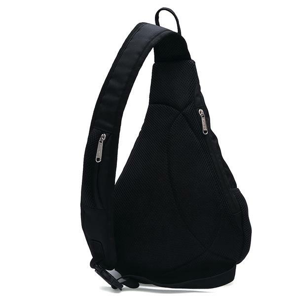 حقيبة صدر رجالية ، حقيبة كتف غير رسمية ، مثلث أكبر مع واجهة شحن USB