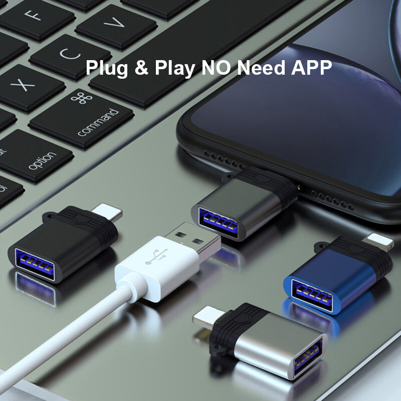 Supporto adattatore da USB 3.0 a Lightning ginsleg G51 500mA per iPhone iPad supporto lettore di schede IOS13 Mouse USB Flash Drive ricarica