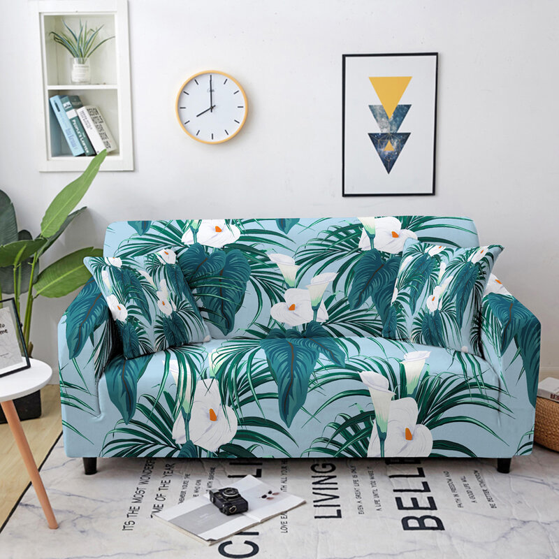 Bloemen Elastische Sofa Covers Voor Woonkamer Spandex Stretch Couch Cover Sofa Covers Chaise Lounge Planten Dier Sofa Silpcover