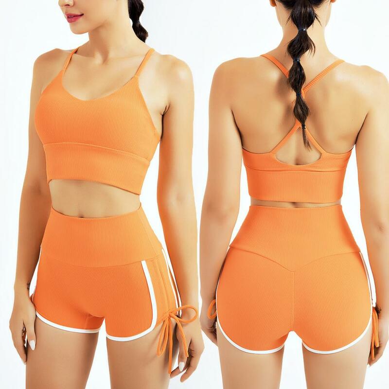 2 peças conjunto de yoga terno do esporte roupas de fitness treino feminino conjunto de roupas de ginástica conjunto de roupas de fitness
