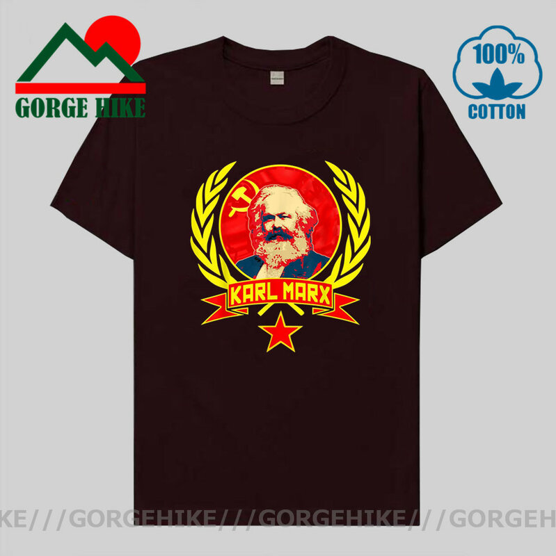 Los hombres camisetas de Karl Marx los trabajadores unir novedad pura camisetas de algodón el comunismo el marxismo el socialismo T camisas Tops de cuello redondo nueva llegada