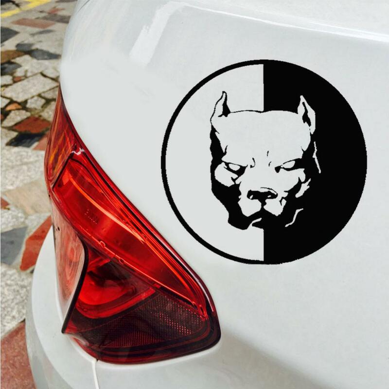 Cool สะท้อนแสง Pitbul L สุนัขสติกเกอร์รถยนต์ Auto รถบรรทุกเตือนหน้าต่าง Decal สติ๊กเกอร์รถ