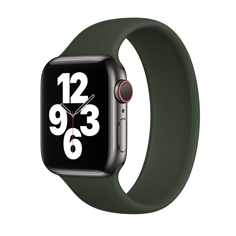 Solo pętli dla pasek do apple watch/pasek 44mm 40mm iwatch 42mm 38mm apple watch 6/SE/5/4/3/2 44mm elastyczna silikonowa bransoletka