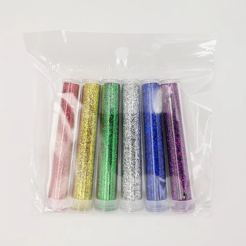 6 pçs glitter shake frascos conjunto kit de fornecimento diy artesanal slime kit extra fino glitter arte para scrapbooking festa artesanato