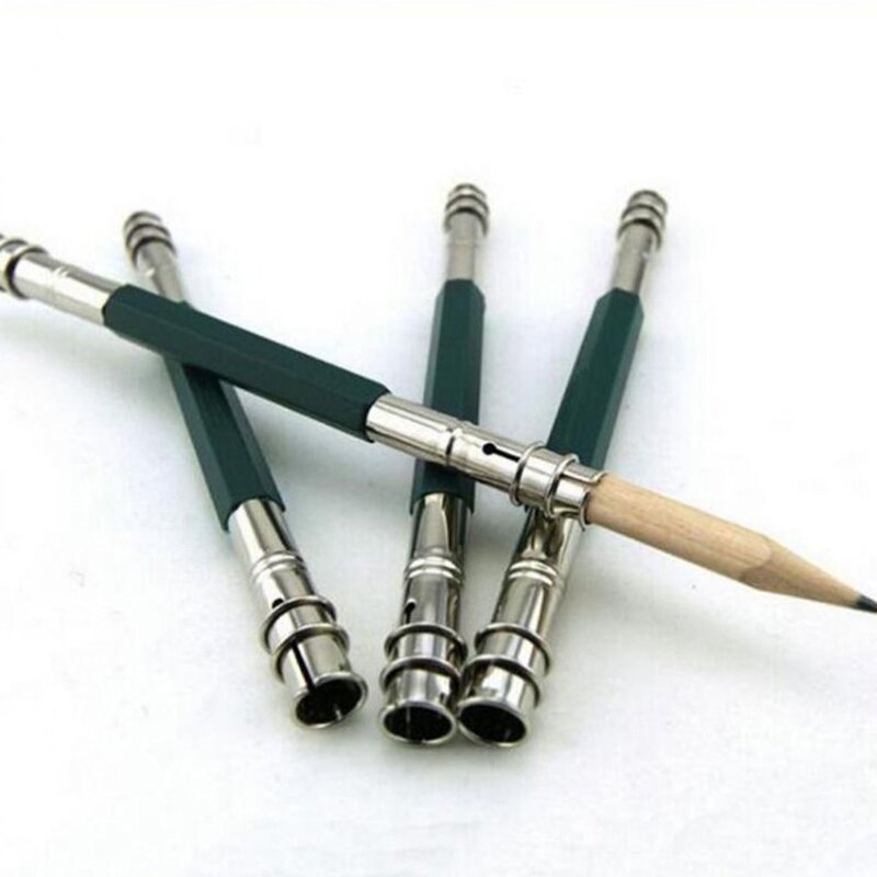 Alargador de lápiz artístico de doble cabezal, soporte extensor de lápiz alargado
