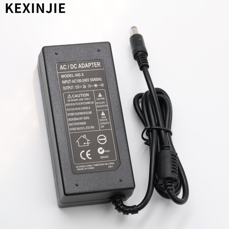 AC 110-220V DC 12V 3A Power Supply Adaptor Charger Transformator LED Strip 12V3A Power Supply Adapter 5.5X2.5Mm