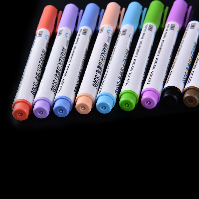 Ensemble de stylos marqueurs effaçables pour tableau blanc, 12/8 couleurs, papeterie de bureau, fournitures de dessin scolaires