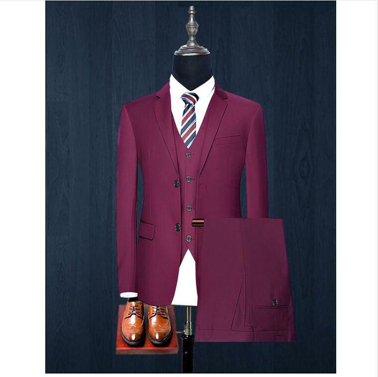 2020 niestandardowe Slim Fit garnitury męskie moda pojedyncze łuszcz męska formalne na wesele garnitur mężczyźni garnitur weselny Ternos (kurtka + kamizelka + spodnie)