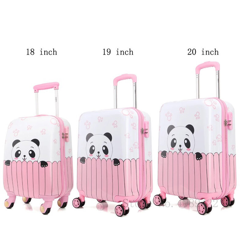 Valise de voyage à roulettes pour enfants, jolie valise de cabine de 18 pouces, 19 pouces