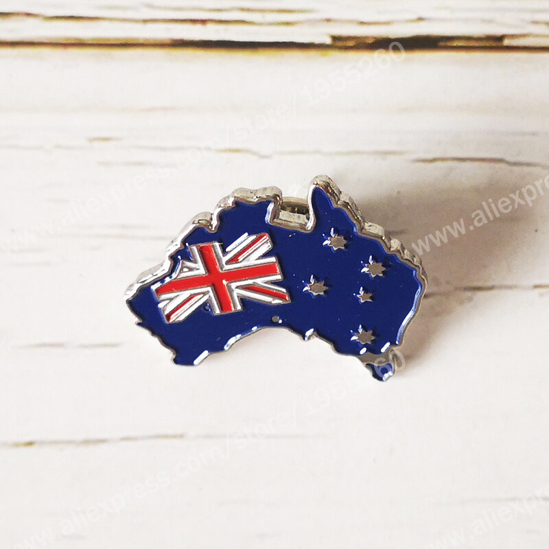 Épingle à revers de drapeau National de l'australie, Badge de peinture en cristal époxy en métal émail, broche Souvenir, personnalité de costume
