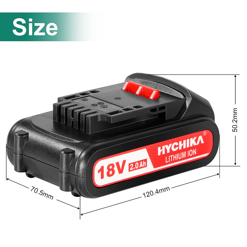 Hychika 18v 2000mah bateria de lítio para hychika 18v serra alternativa