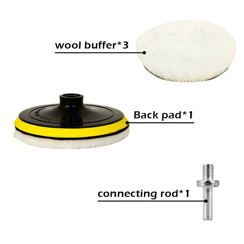 ผ้าขนสัตว์ขัด Buffing Pad Polisher Pads สำหรับ Detailing Waxing ขัดบัฟเฟอร์รถขัดแผ่นทำความสะอาดสินค้า