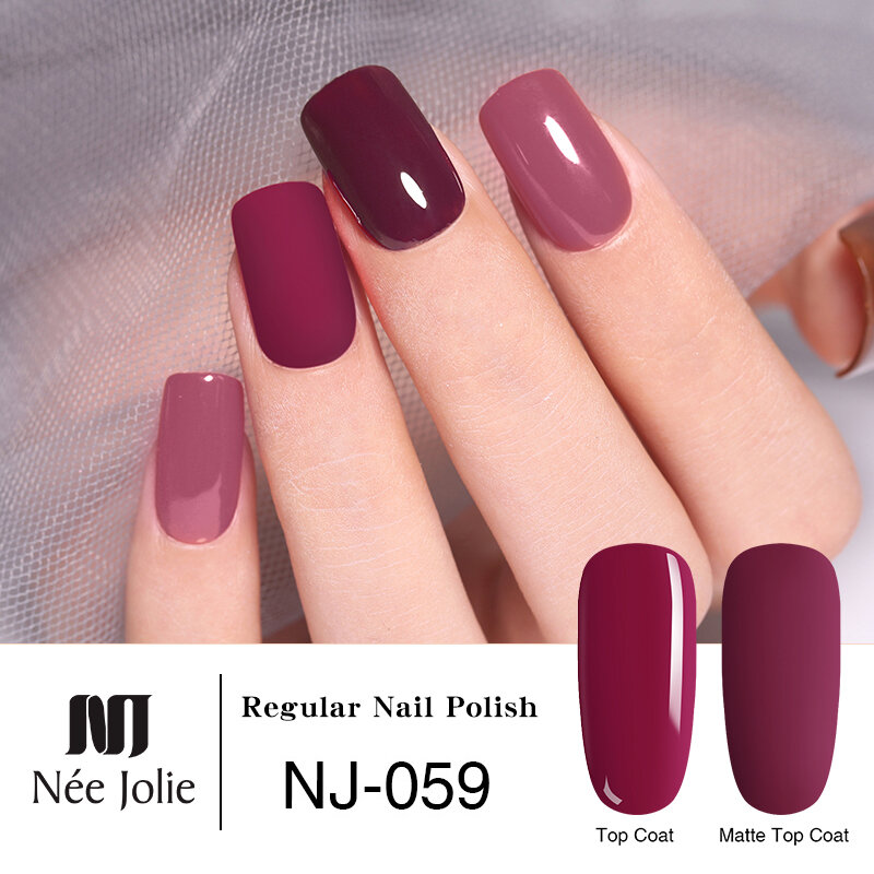 NEE JOLIE 73 Colors Solid Color Nail Art Polish varnish hybrid Long Lasting  Nail Art Decoration Polish Nail 3.5ML