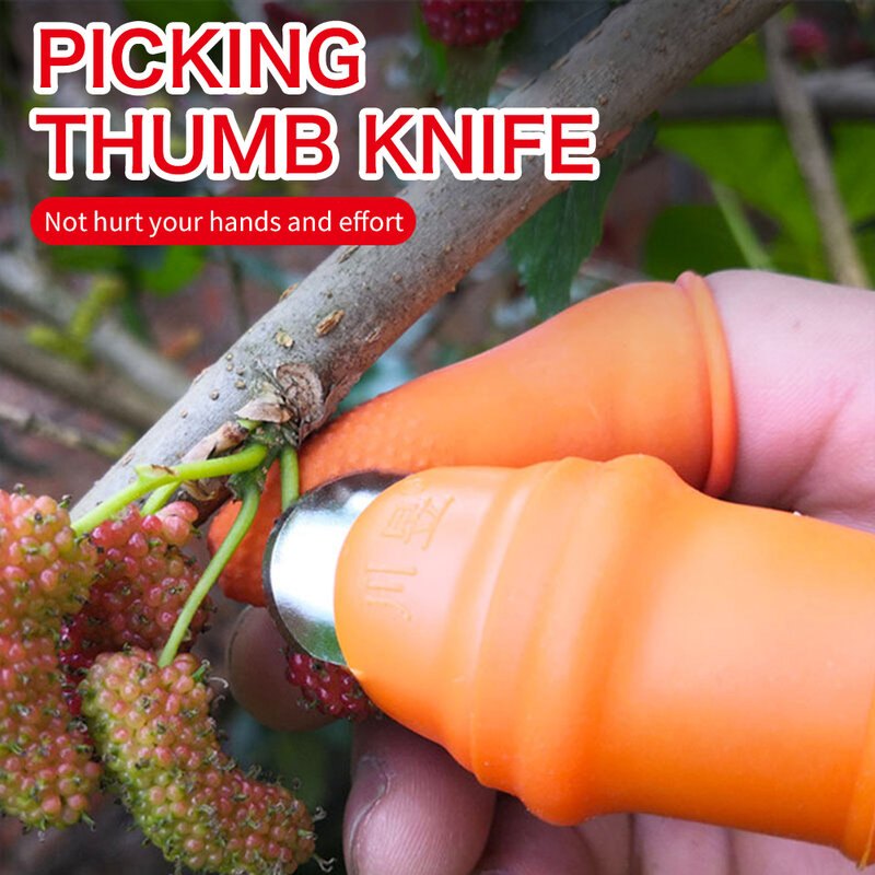 Silicone Thumb Knife Finger Protector Vegetable Harvesting Knife Plant Blade Scissors Cutting Rings Garden Gloves Dropshipping