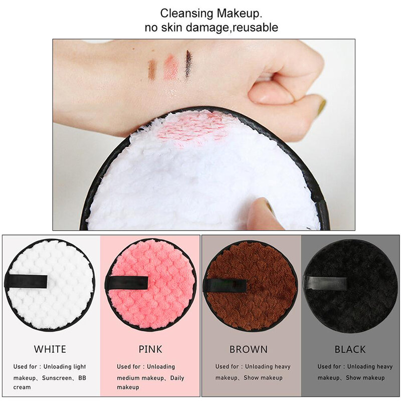4 stücke Mikrofaser Tuch Pads Entferner Gesicht Reinigung Handtuch Mehrweg Kosmetische Puff Baumwolle Pad Gesichts Reiniger Handtücher