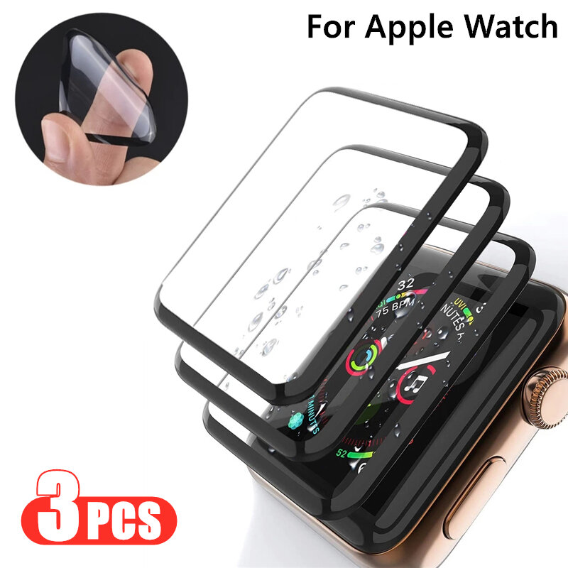 Película de cerámica para Apple Watch 7 6 SE 5 4 2 1, protectores de pantalla para Iwatch Series 3, Protector de 38mm, 40mm, 41mm, 42mm, 44mm, 45mm