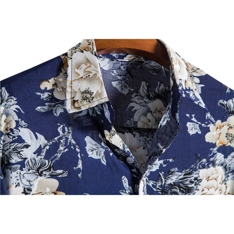 60 # cardigã masculino de manga curta, camiseta havaiana de praia flor para homens, camiseta de gola alta, roupas masculinas, camiseta casual confortável