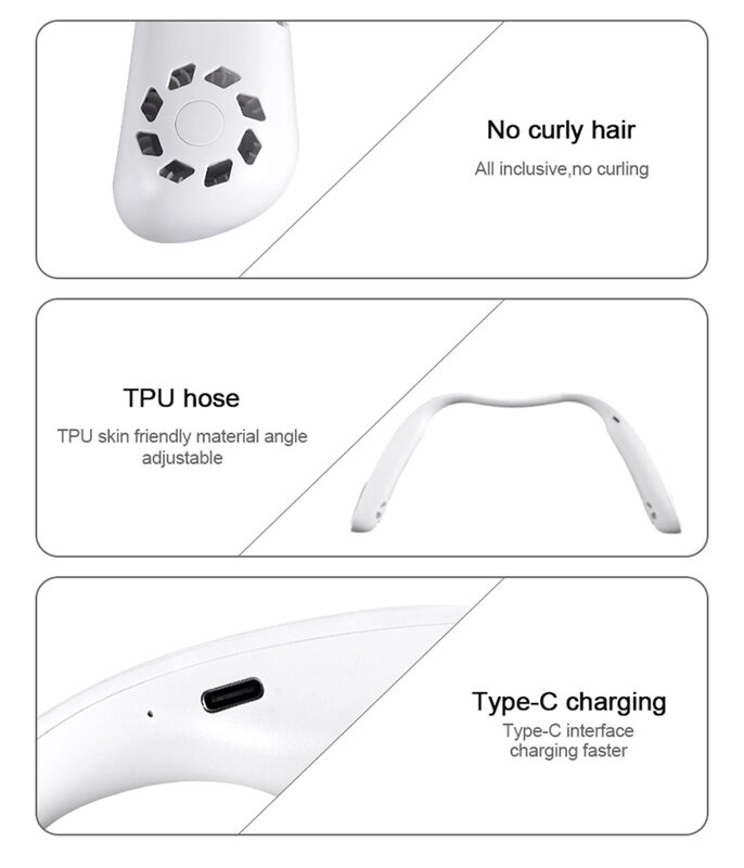 미니 에어컨 목 팬 USB 팬 휴대용 Bladeless 음소거 스포츠 팬 야외 Ventilador 공기 냉각 Portatil Abanicos