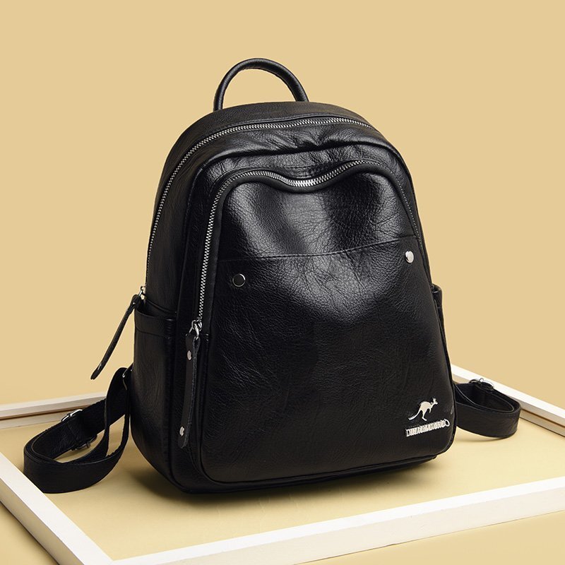 Водонепроницаемый кожаный повседневный рюкзак, мягкий модный дорожный тоут для девочек-подростков, школьные ранцы для женщин, 2021