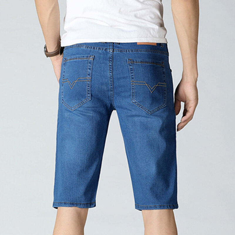 63 # calças de brim masculinas primavera e verão pantalones hombre 2021 casual cor sólida calças de brim calças jeans simples e elegante