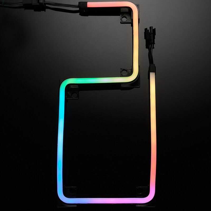 550mm pełny zakres kolorów 5v adresowalny łatwy montaż LED listwa oświetleniowa 3Pin elastyczny montaż cyfrowy RGB DIY akcesoria PC