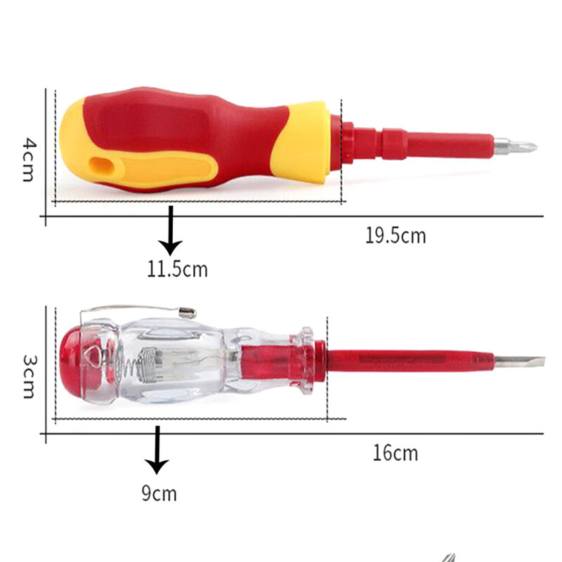 Izolowany zestaw wkrętaków śrubokręt magnetyczny śrubokręt naprawa urządzenia odporne na wysokie napięcie narzędzia ręczne dla elektryka
