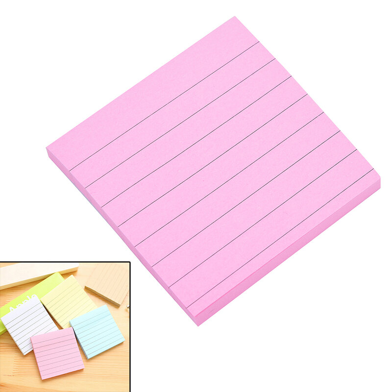 Office Stationery Sticky Notes Square Soild Color Memo Pad 80 Pages Sticker Bookmark Marker Memo Sticker Paper