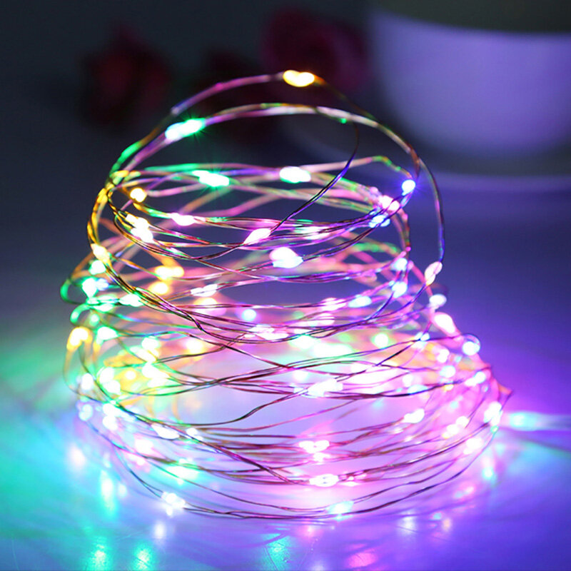 5/10M 50 100 Lights Outdoor LED String Lights Holiday Year Fairy Garland For Christmas Tree Wedding Party Decor Colorful