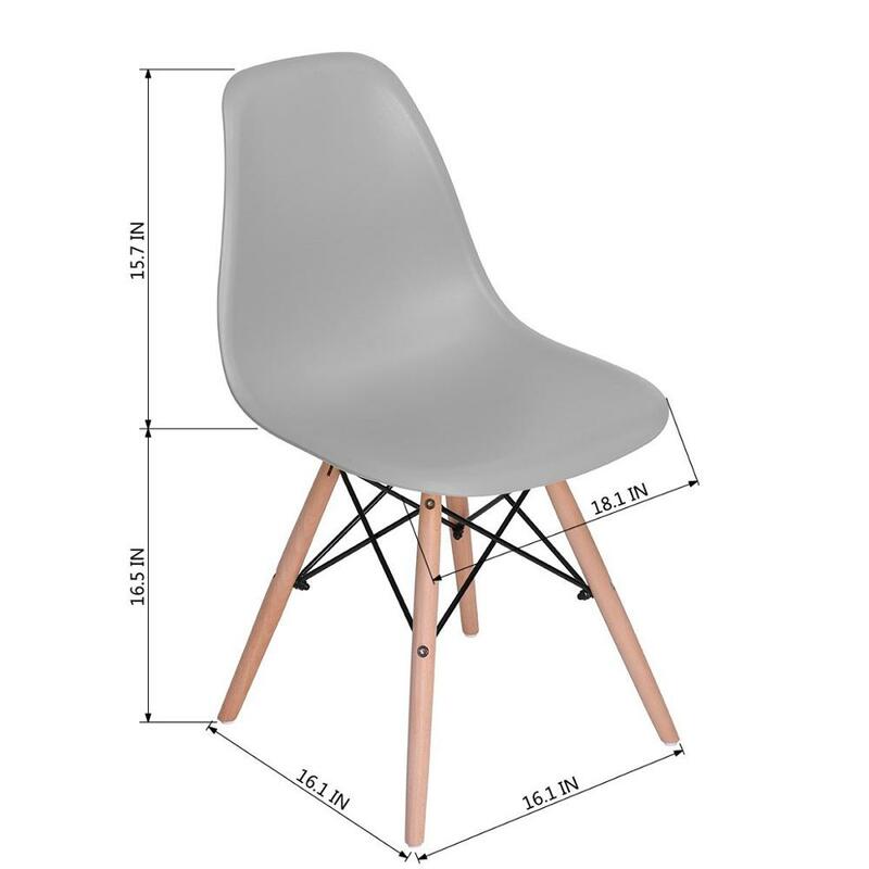 Zestaw 6 średniowiecznych krzesła do jadalni, wysokiej jakości plastikowe krzesła retro z metalowymi nóżkami, nadaje się do jadalni w kuchni