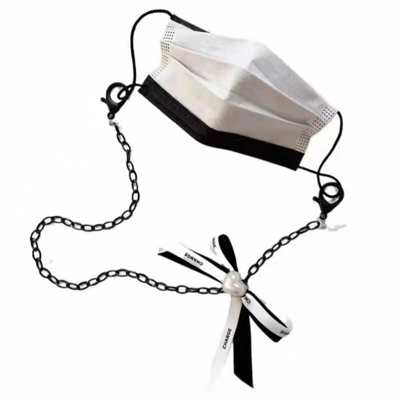 Ожерелье в европейском стиле с акриловым шнурком, простая индивидуальная цепочка для очков, наушников, маска на цепочке с маской