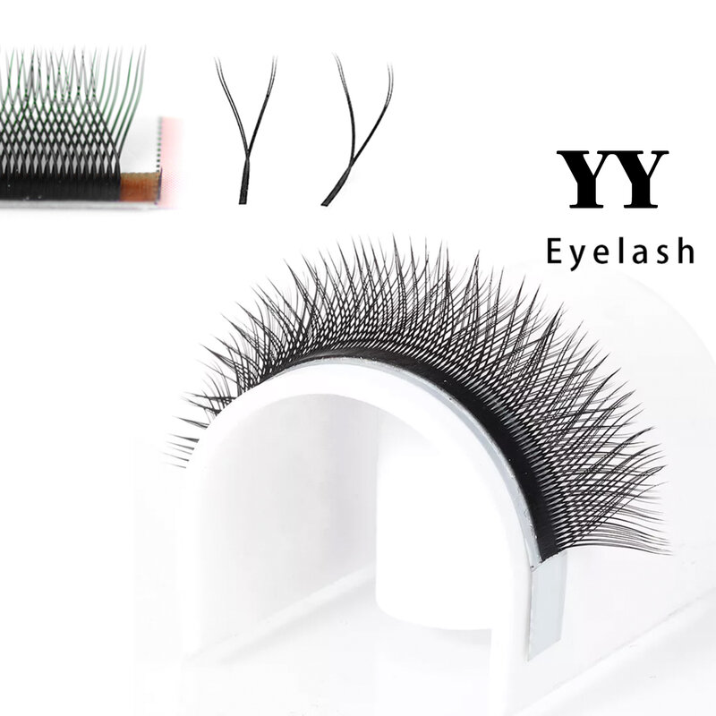 Y Shape Eyelashes Extension YY Fake Eyelash Building Mesh Soft Faux Mink YY Lashes Extension Split Tip Makeup Supplies