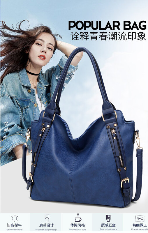 Dames Mode Handtas Nieuwe Kwastje Grote Capaciteit Afdrukken Grote Zak Luxe One-schouder Shopping Bag Vrouwelijke Tas