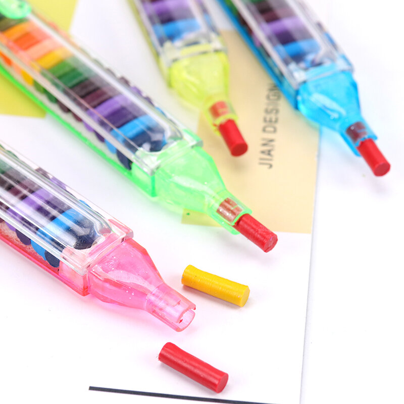 20 kolorów kredki kreatywne kredki Kawaii kolorowe pióro Graffiti artykuły papiernicze prezenty dla dzieci malowanie kredka woskowa ołówek