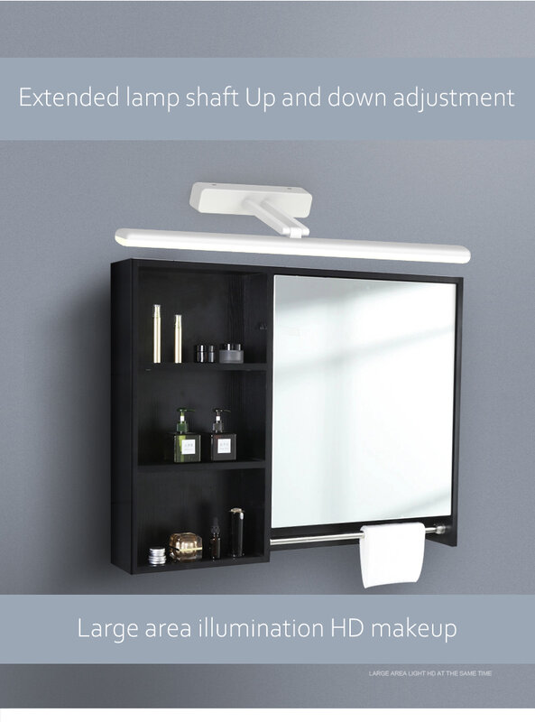 Panasonic nowoczesna łazienka światła LED przednie lustro światła makijaż kinkiet Vanity oprawy oświetleniowe wodoodporna lampa lustro