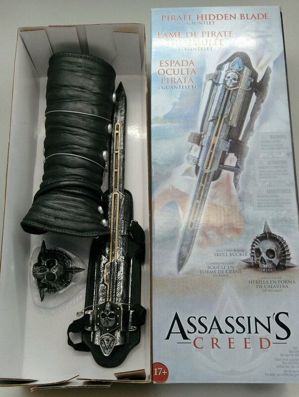 Ukryte ostrze rękaw miecz figurka Assassins ukryte ostrze Edward broń rękawy miecze może wyrzucanie zabawki dla dzieci prezent