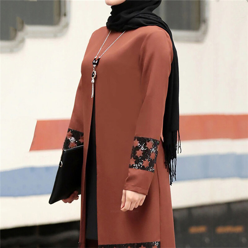 Conjunto de roupa abaya muçulmano, roupa árabe oriente médio islâmica para mulheres, conjunto casual de calça abayas da moda para eid mubarak arábia saudita dubai
