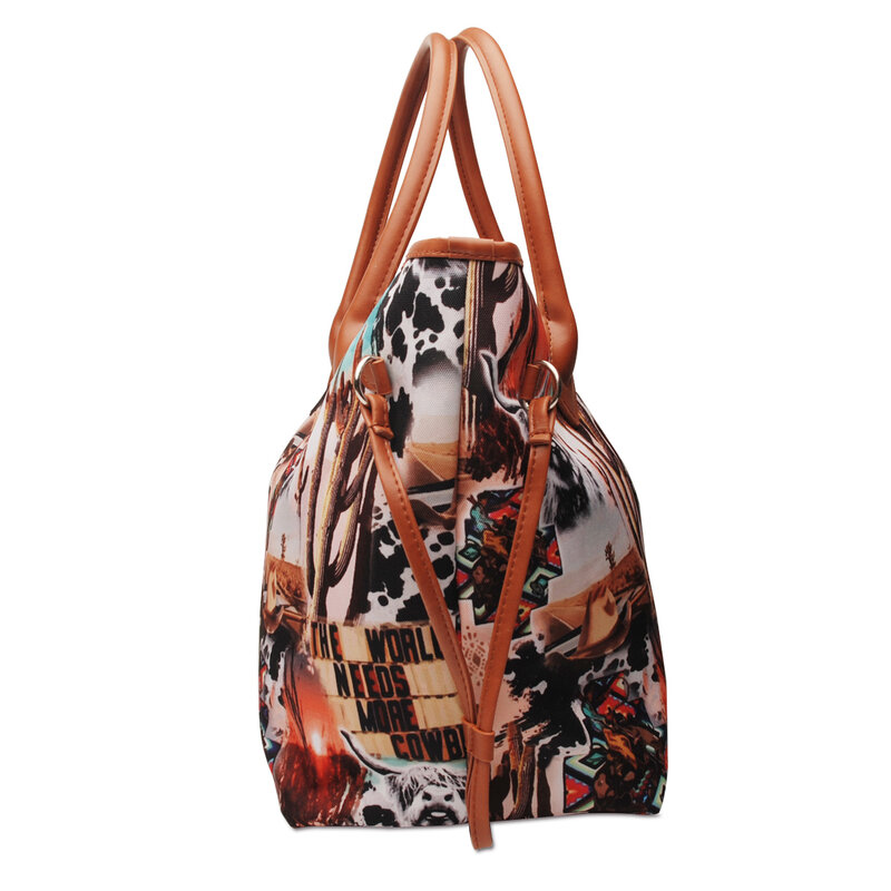 Роскошная холщовая женская сумка-тоут DOM1031851 2021, 6 цветов, Вместительная женская сумка-тоут из искусственной кожи с коровьим принтом