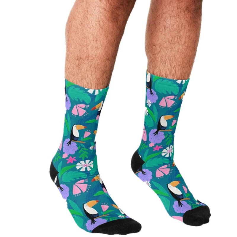 2021 meias engraçadas dos homens harajuku vintage rosas meias impresso personalidade feliz hip hop novidade skate tripulação casual meias loucas