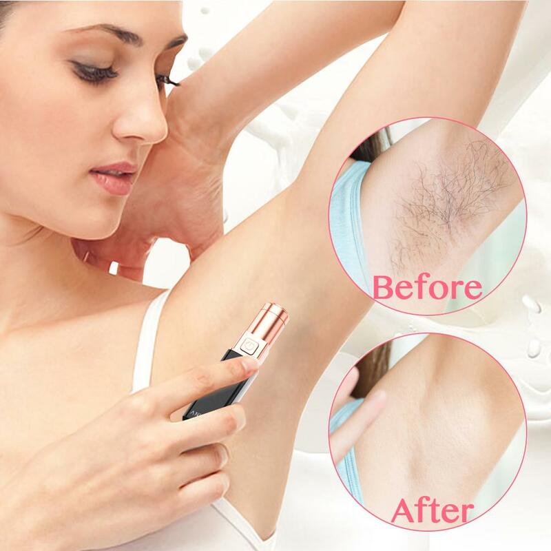 Electric Epilator Women Painless Hair Removal Female Upper Lip Cheeks Shaver Face Hair Remover Bikini Shaver Lipstick Style