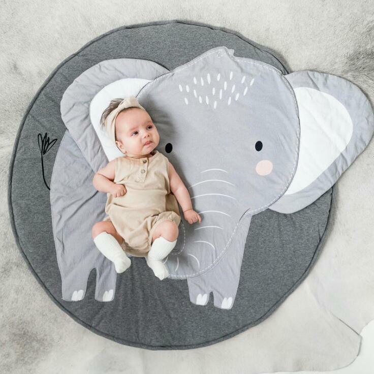 Tapis rond en trois dimensions pour animaux, tapis de jeu pour bébé, propre, confortable, rampant, décoration de maison
