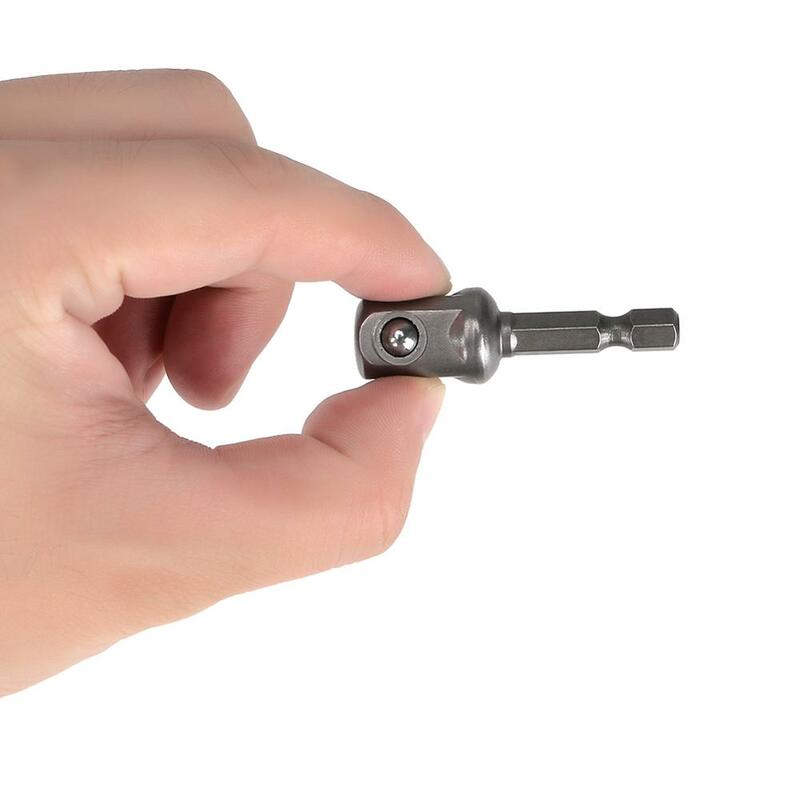 Adaptador de chave hexagonal, 3 peças, 1/4 "3/8" 1/2 ", extensor de broca, conjunto de brocas, chave de boca