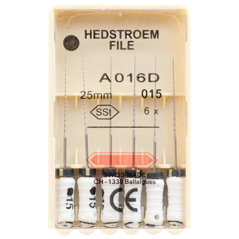 5 packs dental hedstroem arquivo 21/25mm de aço inoxidável arquivo do canal raiz endo H-FILES uso da mão instrumentos endodontic