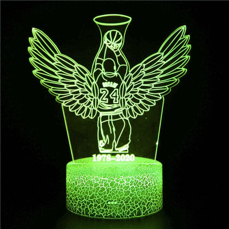 LED Night Light Basketball PVC Fan Memorial Prize Gift Celebrity League 3D Table Lamp Creative Desktop Decoration Toy Lamp