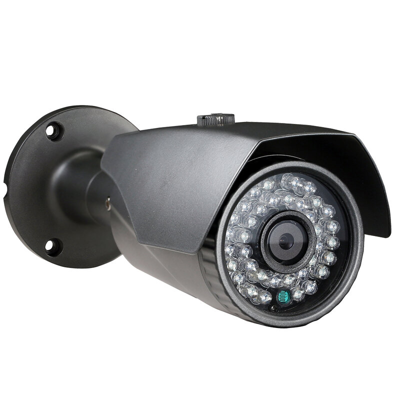 IP POE 8MP 4K camera video surveillance Xmeye extérieure avec ia, codec H.265 et protocole Onvif, Vision nocturne infrarouge, grise