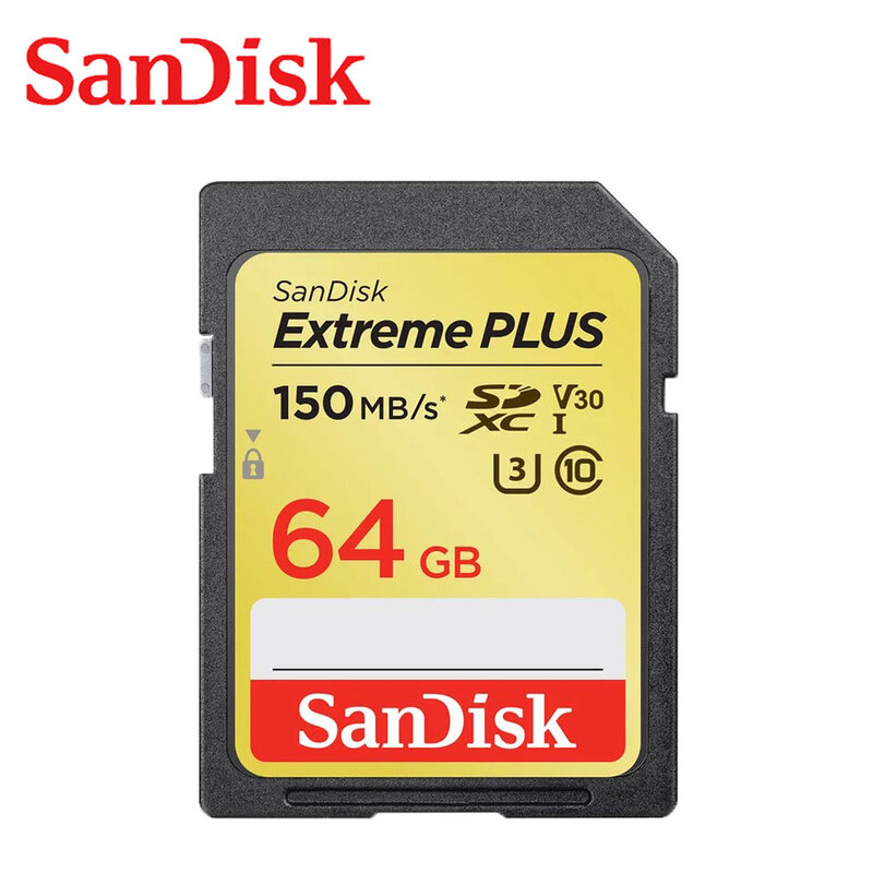 SanDisk 메모리 카드 Extreme SDHC/SDXC SD 카드 4K UHD 128GB 64GB 150 메가바이트/초 Class10 U3 V30 고속 32GB 90 메가바이트/초 UHS-1 플래시 카드